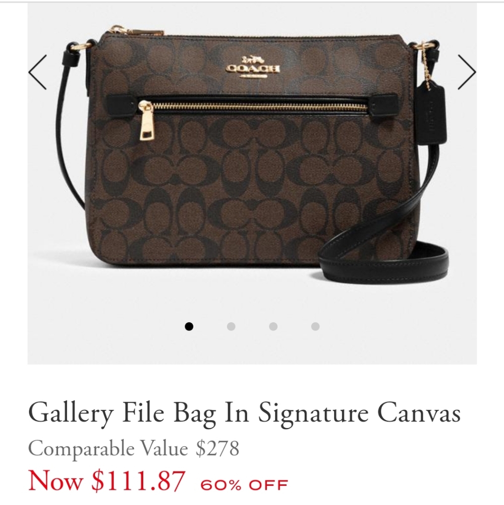 SOLD Coach Gallery File cross shoulder Bag